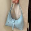 SHELKSBAG 2026 New Designer PU Leather Women's Shoulder Bags Solid Color Fashion Retro Crossbody Bag Underarm Hobos Handbag