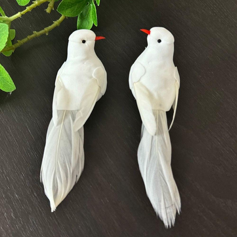 6 Stück Schaumstofftauben Künstliche Vögel DIY Zubehör Künstliches Vogelmodell Gartendekoration