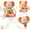 Non-Toxic Baby Rattle Toy With Elephant Shapes - Sensory Development Toy For Infants & Toddlers Mixed Colors - Hand-Eye Coordination