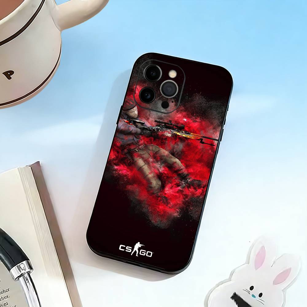 Game Counter Strike CS GO GO Phone Case For iPhone 17, 16,15,14,13,12,11 Plus,Pro Max, Others Soft Black Cover
