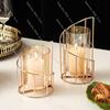 Luxury Romantic Candlestick Decoration for Living Room European Iron Candle Holder Dining Table High-End Candlelight Dinner Prop