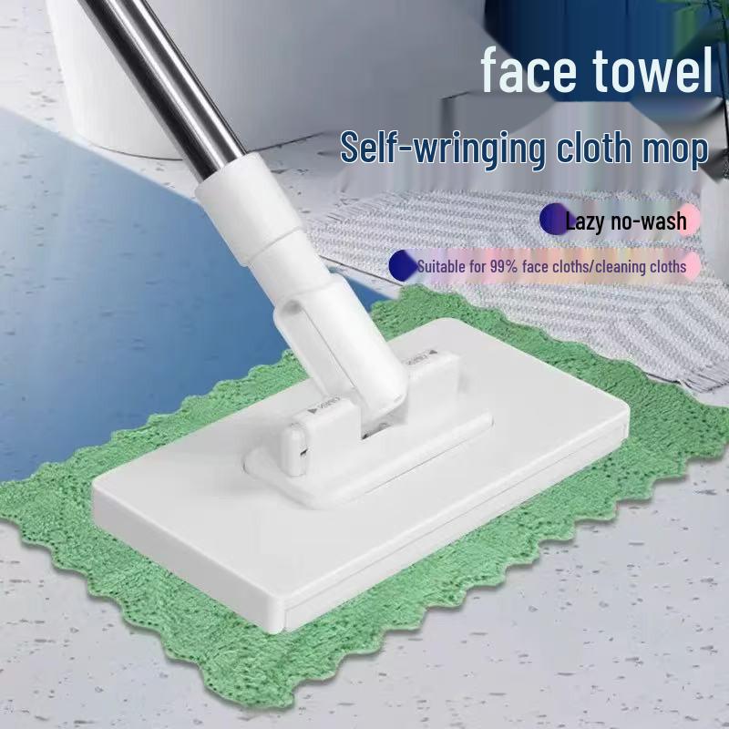 Compact Multi-Use Face Towel and Hand-Free Mop Cloth for Easy Cleaning