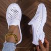2026 Korean Style Mesh Fabric Large Foot Cover Slippers - Two-Sided Wear