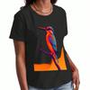 Kingfisher Bird Wounisex's Cotton T Shirt, Premium Cotton Print, Durable, Leisure And Fashionable. Vivid Kingfisher Graphic Tee, Comfortable Fit, Long
