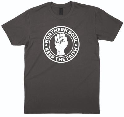Northern Soul T Shirt Keep The Faith Centre Front Retro Sizes S-3XL