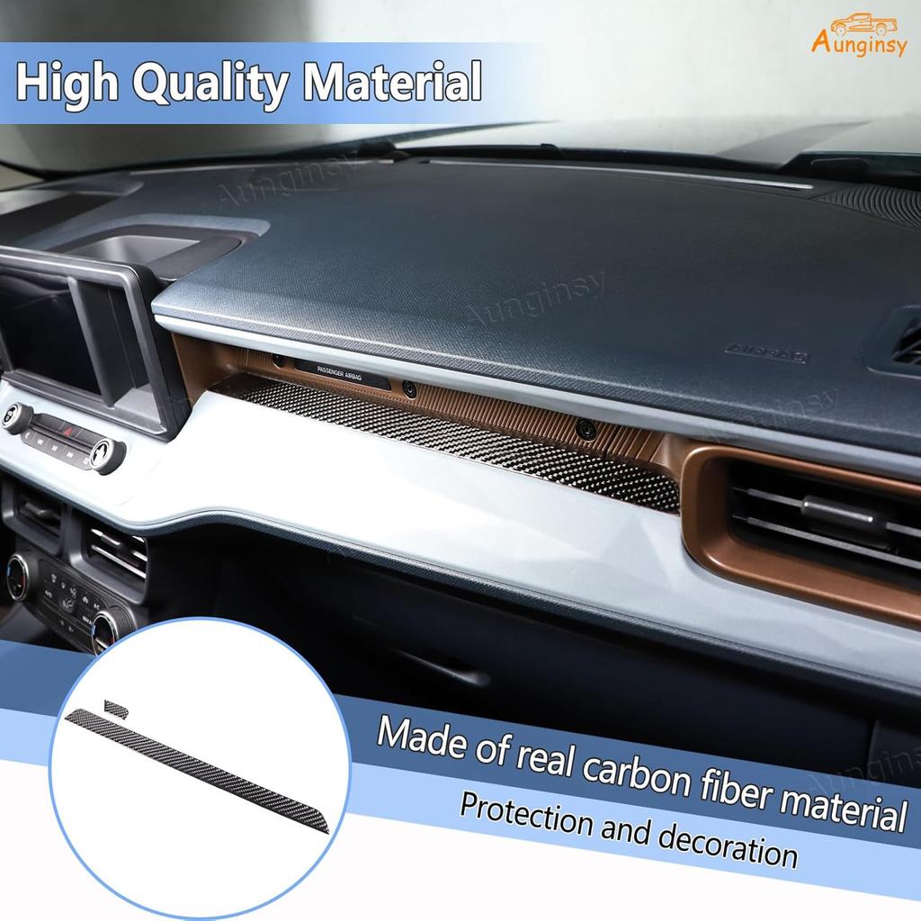 Aunginsy Car Center Control Panel Dashboard Strips Trim Compatible with Ford Maverick 2022 2023 2024 Center Console Molding Panel Cover Dashboard