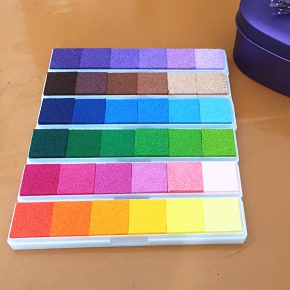 Gradient Candy Color Ink Pad for Finger Painting & DIY Stamping - 6 Color Options