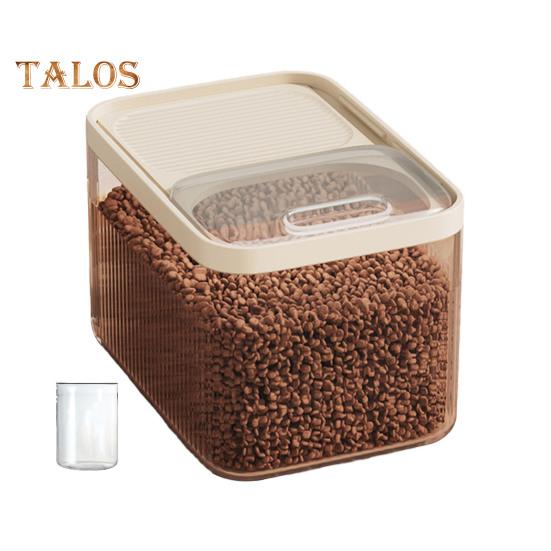 

Бочка для хранения зерна со встроенным мерным стаканом и прозрачной крышкой. Большая емкость, герметичный контейнер для корма для домашних животных с широким горлом. L