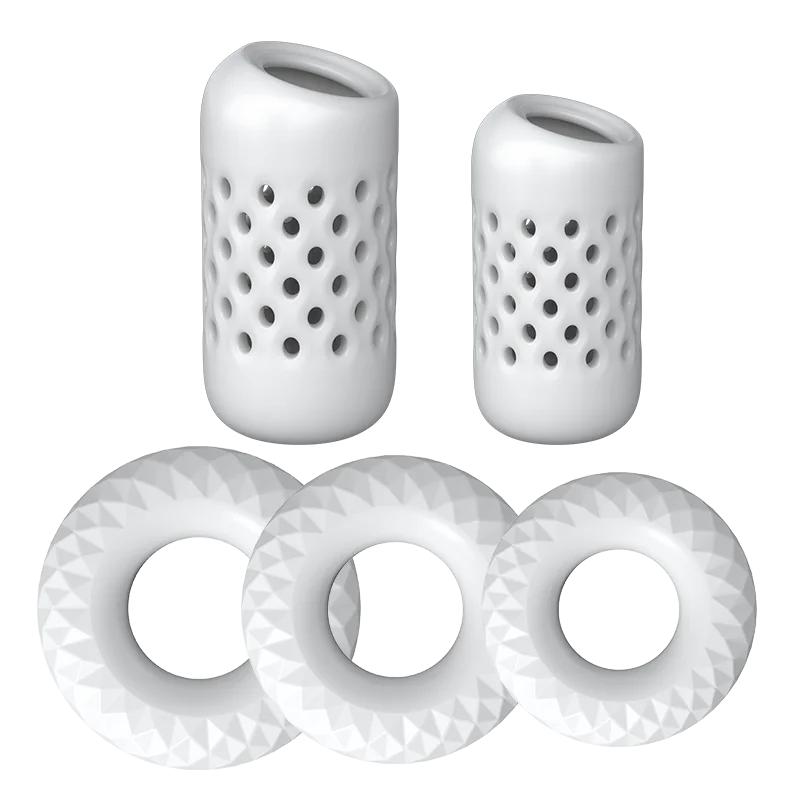 Cock Ring Silikon Penis Ring Mann Forsinkelse Ejakulasjon Varig Cock ring Ereksjon Semen Lock Ring Sexleketøy for menn Voksne 5 stk/sett