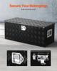 35.4"x14.6"x14.6" Heavy Duty Aluminum Truck Bed Tool Box for Pickup Black
