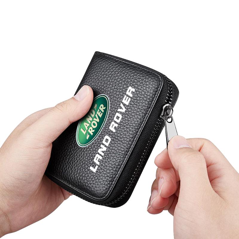 Genuine Leather Car Driver's License, ID Card, Bank Card Wallet for Land Rover Range Rover Defender Freelander Discovery 1 2 3 Evoque Rover L322 L405