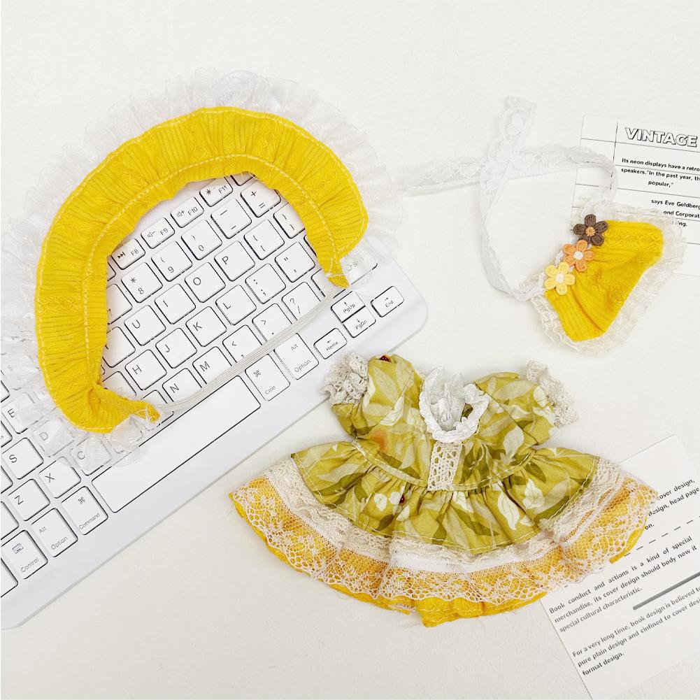 Para 20CM Algodão Boneca Macacão Desenho Animado Boneca de Pelúcia Substituição Roupa Brincando Acessórios Casa Mini Roupas