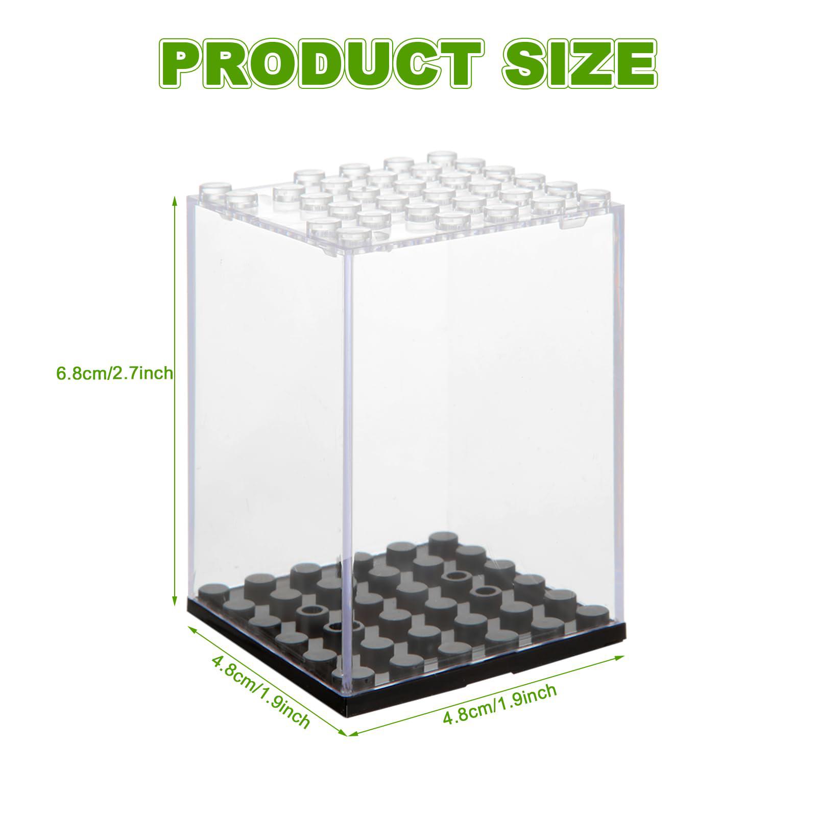 Small Particle Building Block Display Case for LEGO Minifigure,Dustproof Acrylic Display Box for Figurines Doll Collectibles Toy 1 piece чистый
