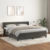 Maison Exclusive - Sommier à lattes de lit et matelas Gris foncé 180x200cm Velours