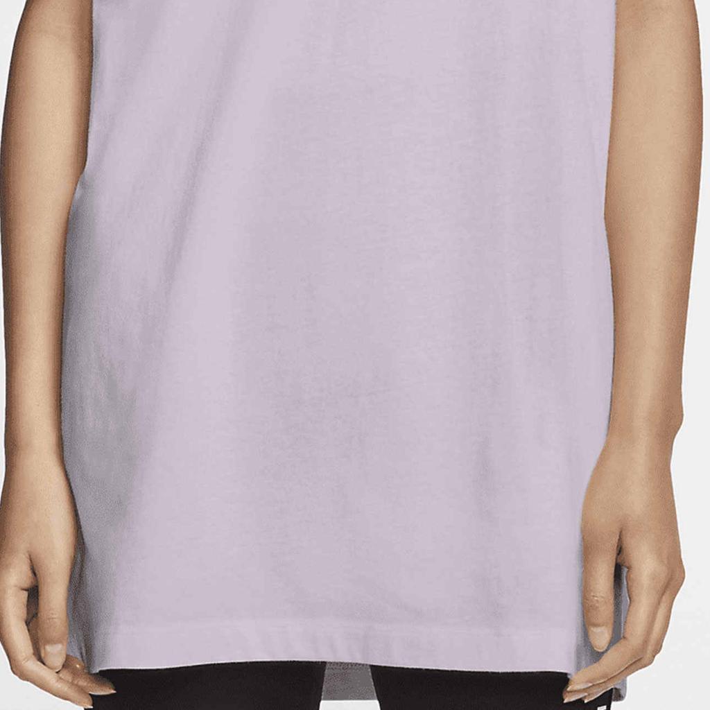 Nike Sportswear Essentials Series Logo Embroidered Sports Knit Short Sleeve Dress Women dresses Light-Purple CJ2243-511