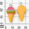 12 Mixed Color Resin Ice Cream Pendant Charms for DIY Jewelry