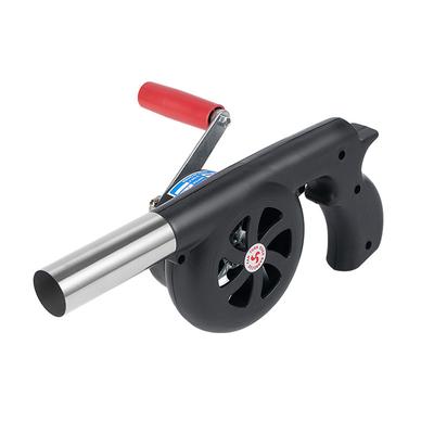 Manual BBQ Air Blower with Metal Fan Blade, Hand Crank Fire Starter Tool for Camping and Outdoor Use