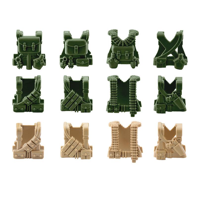 Building Blocks Soldier Figures Equipments Accessories Gifts Toys MOC USA Army Bulletproof Armored Vest Mini Bricks Toy DIY R28