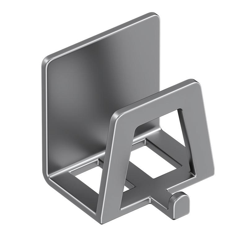 Gunmetal Gray No-Drill Sink Sponge & Pot Lid Storage Rack