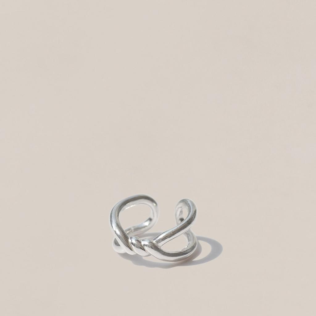 47Bag 925 Silver Twisted Uno Ear Cuff Earrings / Uno