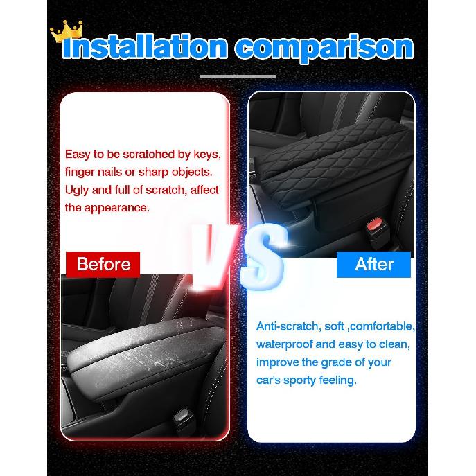 Autorder Center Console Cover for 2023 2024 2025 Mazda CX-50 CX50 Accessories Armrest Cover Leather Armrest Cushion Anti-Scratch Protector with