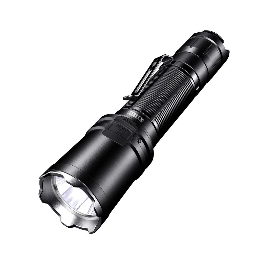 KLARUS XT11R 1300 Lumen Rechargeable Tactical Dual Tail Switch Handheld Flashlight with 3 Lighting Modes and IPX8 Waterproof USB-C Flashlight, Strobe,