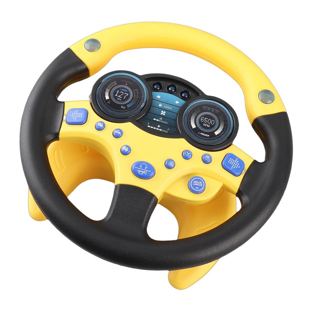 Simulation Steering Wheel Children Early Education Initiation Toy with Base Birthday Gifts