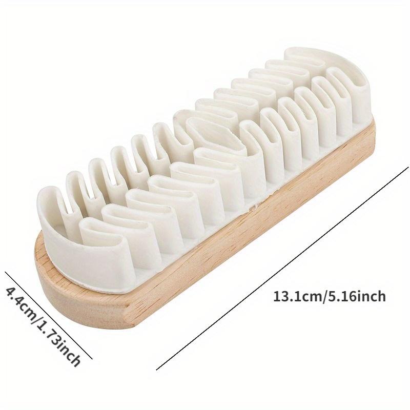 Solid Wood Suede Shoe Brush Suede Cleaning Turned Fur Snow Boots Decontamination Deersuede Leather Raw Rubber Shoe Wash Brush as the picture