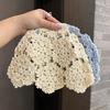 Knitted Floral Pattern Wool Hat For Women Spring Summer Breathable Fashion Accessory