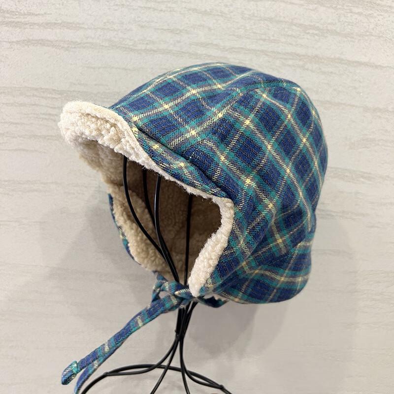 

Women s Japanese Plaid Lei Feng Hat with Earflaps