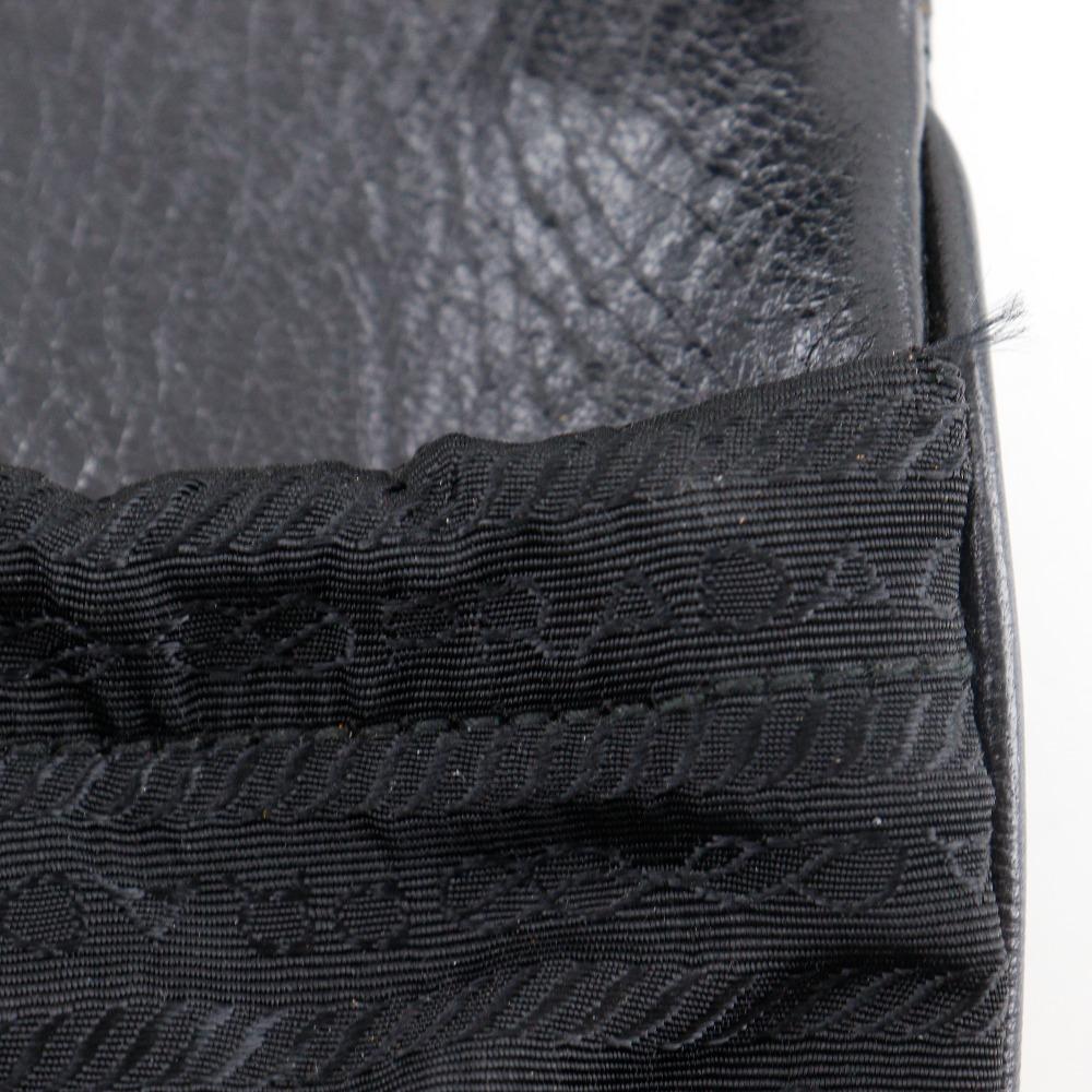 PRADA Pochette Shoulder Bag black Nylon/leather Women Used