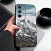 Case For Samsung Galaxy S25Edge S26 S24 S23 S22 Ultra S26 Plus S25 FE Mountain Landscape Pattern Leather Texture TPU Phone Cover