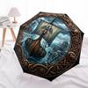 Ship Adventure pattern umbrella, portable and foldable design, 8 ribs, a casual accessory for Halloween, Christmas, and birthday gifts.