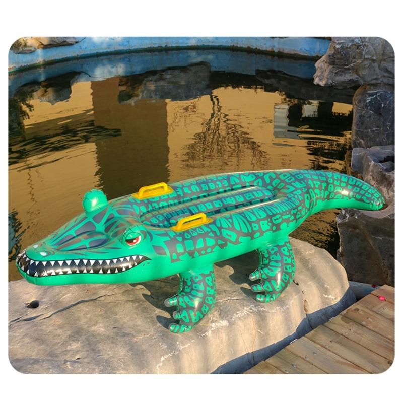 Pool Inflatable Floatings Row Crocodiles Shape Pool Toy Childrens Floatings Bed