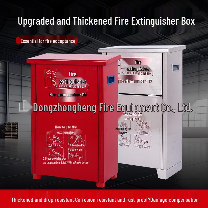 Thickened Stainless Steel Fire Extinguisher Box for 4kg Extinguishers