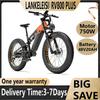 LANKELEISI RV800 PLUS Bicicleta Elétrica Adulto 750W E-Mountain Bike Masculina, Bateria 48V 20AH, Bicicleta Elétrica Aro 26" Pneu Gordo