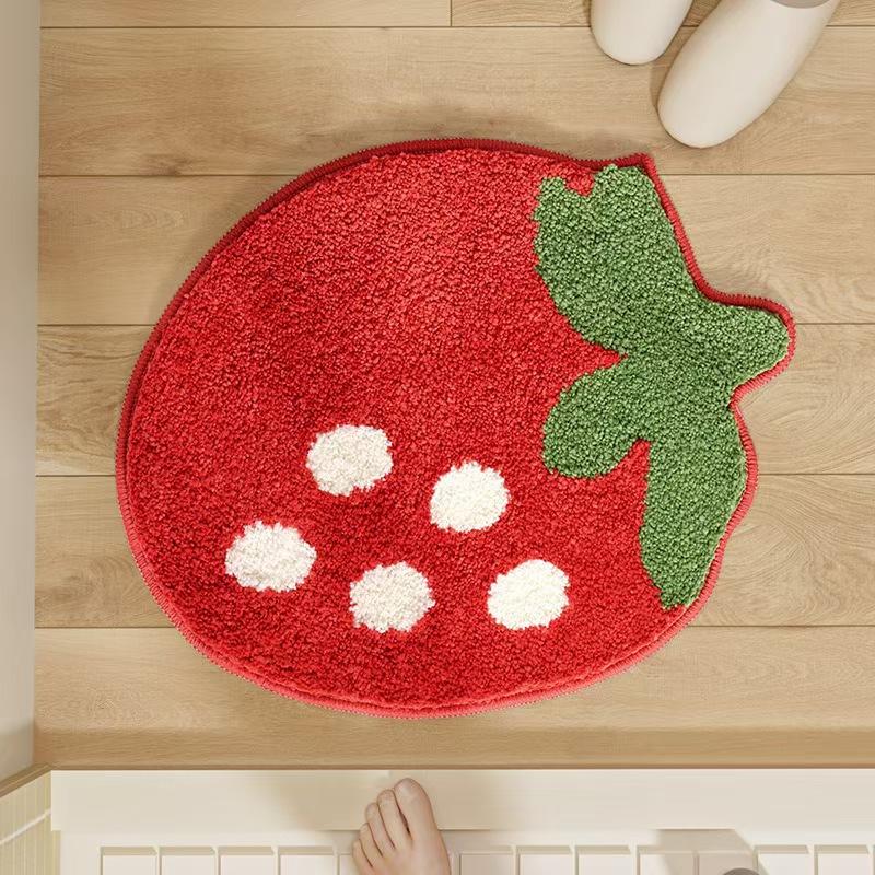 

Мультяшный полиэстеровый абсорбирующий нескользящий коврик для пола в форме свежих фруктов для дома 30*40cm