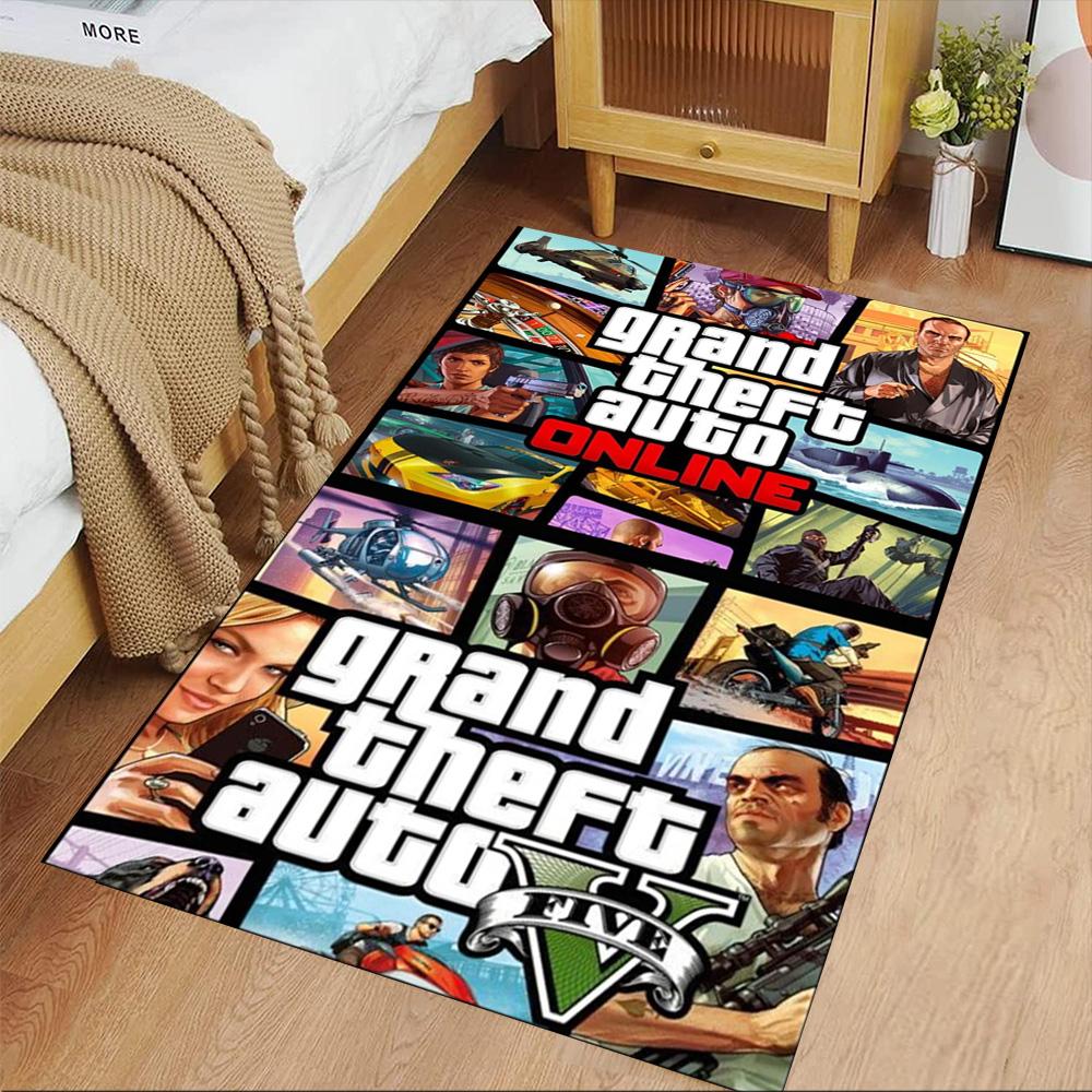 Grand Theft Auto Floor Rug Office Rug Perfect for Hallway Balcony Living Rooms Study room Anti-slip Rug Office home decor
