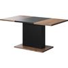 KENDO 6-person Dining Table - Amber Oak and Matte Black Melamine - L160 X D80 X H76 Cm - TRENDTEAM