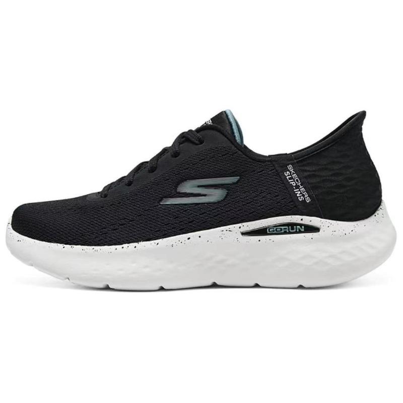Skechers Women Go Black White Low Top Running Shoes Comfort Versatile 129452-BKBL 37