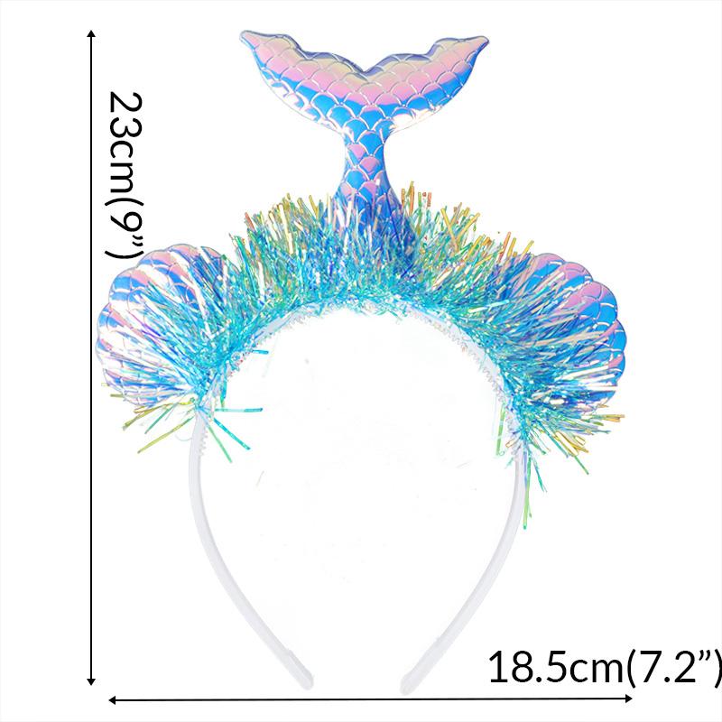 Gradient Color Mermaid Theme Happy Birthday Banner Little Mermaid Party Hanging Bubble Garland Balloons Under the Sea Party