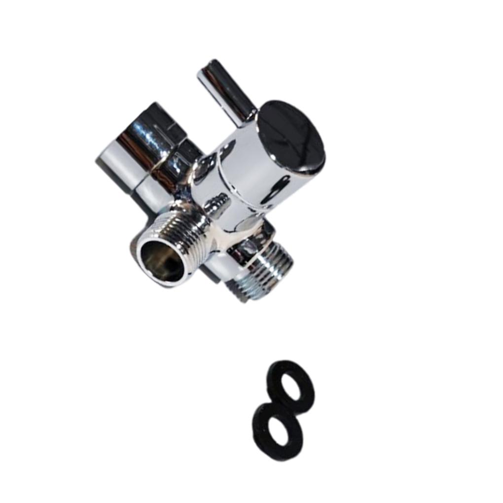 

AUklOPVZZ Durable And Practical Shower Hose Splitter Made Of Solid Brass 3 Way Shower Diverter Valve Switch Copper Bidet Diverter, Wing shaped handle straight handle