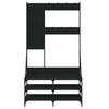 Clothing Rack with Shoe Shelf Black 100 X 40 X 184 Cm