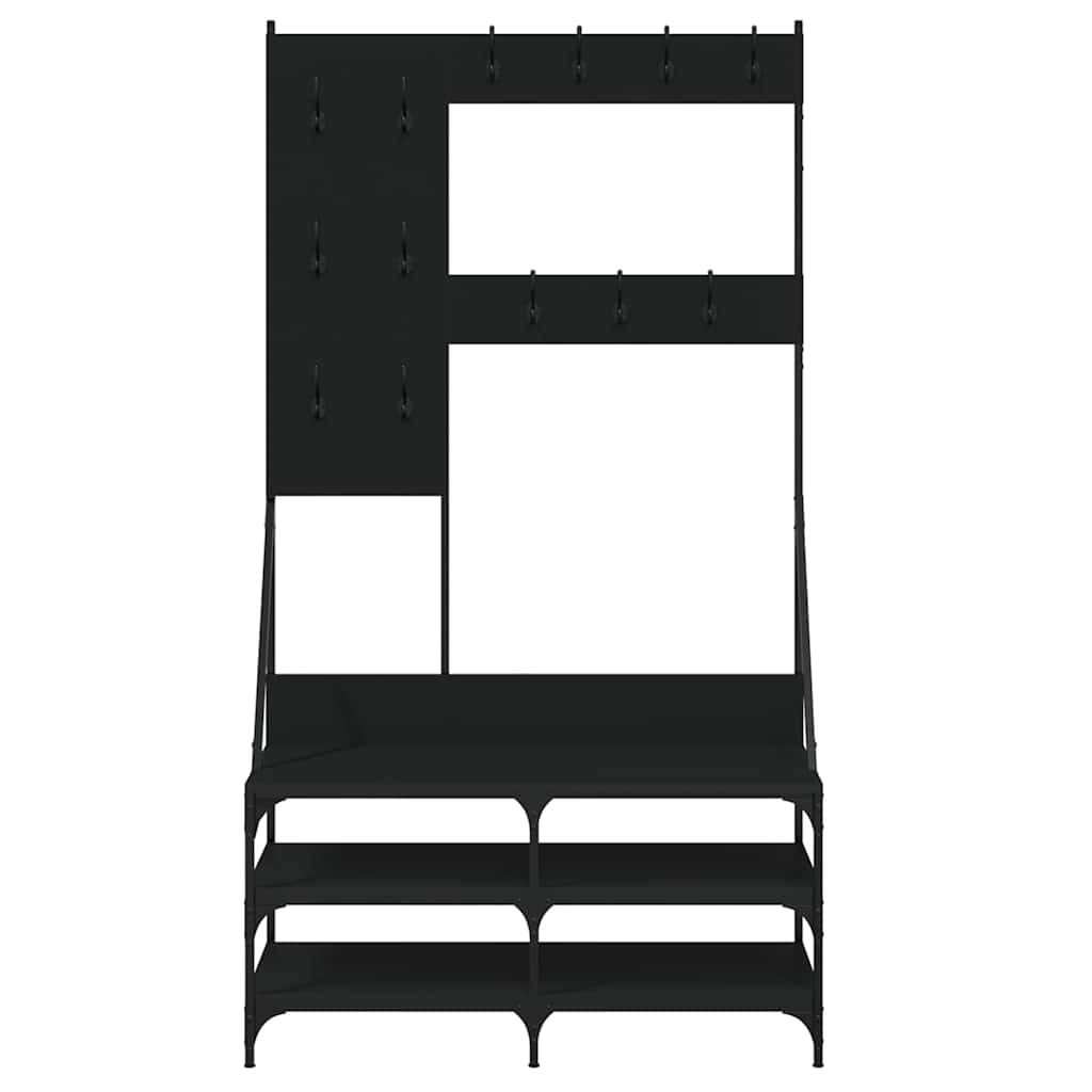 Clothing Rack with Shoe Shelf Black 100 X 40 X 184 Cm