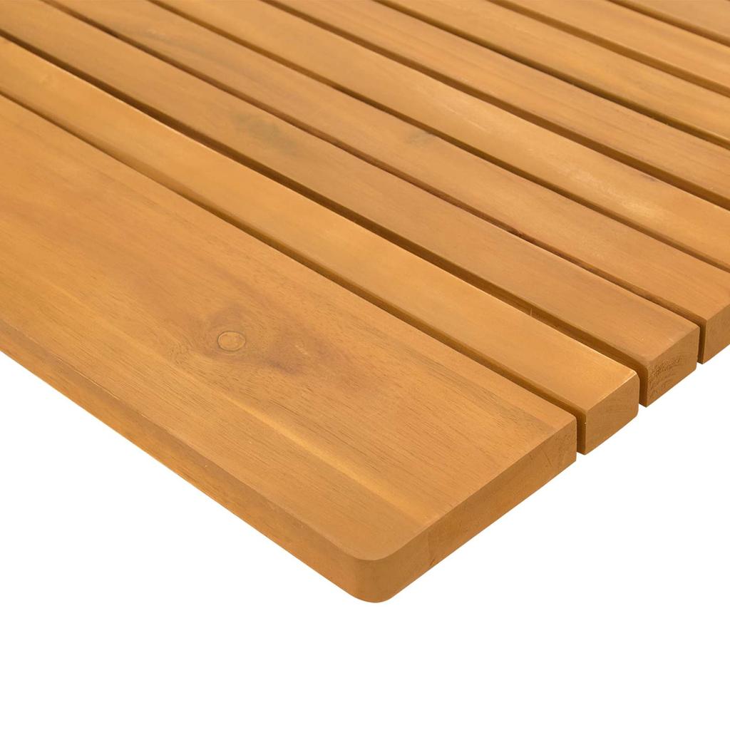 Badezimmermatte Unifarbe Braun 59 x 40 cm Holz