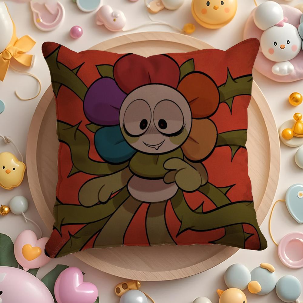 Game D-Dandys World anime Pillow Case Soft Plush Fabric Double-Sided Printed Cushion Cover Warm Winter Sofa Pillow Case