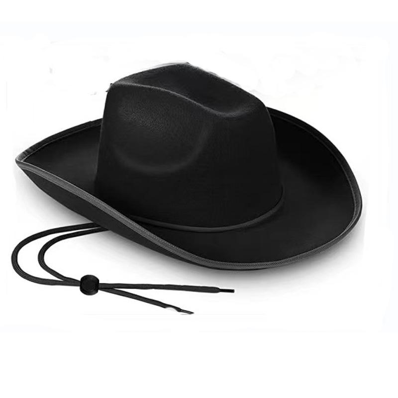 Cowboy Hat Christmas Stage Carnival Party Pink Fluorescent Colorful Cowboy Hat Compound Laser Hat Western Style Illusion