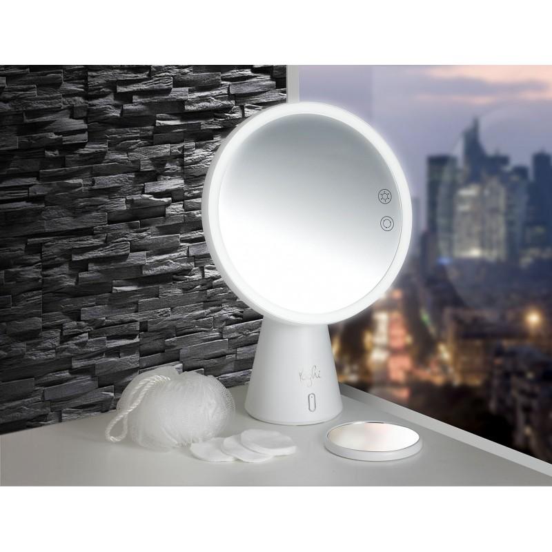 3-in-1 Mirror with LED Light and Bluetooth Speaker Be White Yoghi