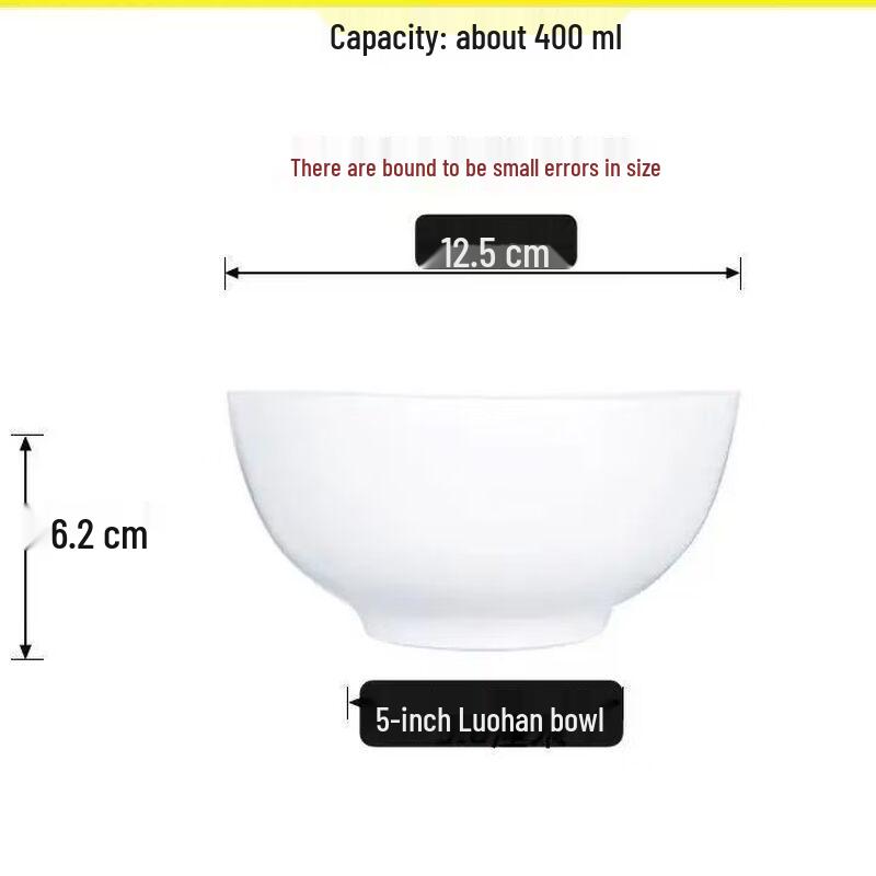 Yujia Pure White Ceramic Soup & Noodle Bowls (12-Pack)