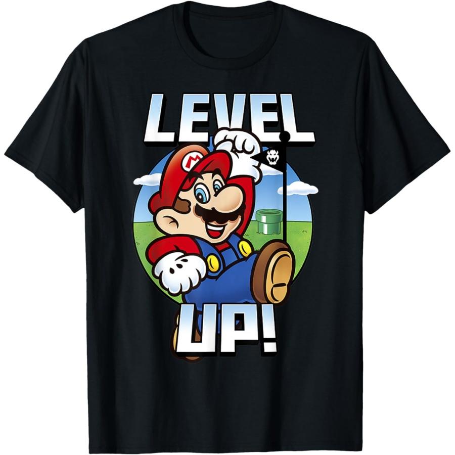 Футболка с графическим портретом флага Баузера из Super Mario S
